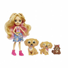Nukkude komplekt Enchantimals koera- ja pesukarupere, HHB85