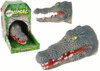 Käsinukk krokodill Lean Toys, hall, 17x8x8 cm