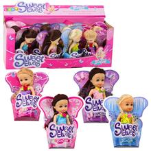 Mini nukk haldjas Betsy, 11,5 cm, sinine-lilla-roosa