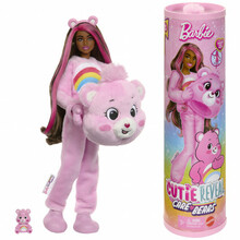 Nuku üllatuskomplekt Mattel Barbie Cutie Reveal Care Bears Cheer Bear, JCN95, 29 cm