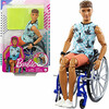 Nukk Barbie Ken ratastooliga ja rambiga, HJT59