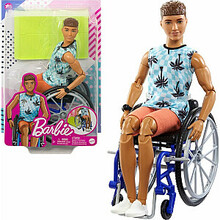 Nukk Barbie Ken ratastooliga ja rambiga, HJT59