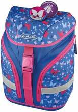 Koolikott Herlitz Butterfly Softlight, 28 x 23 x 38 cm, sinine/roosa