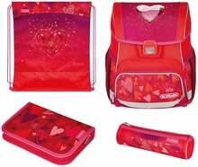 Koolikott Herlitz Loop Plus Sweet Hearts 50037353, 31 x 22 x 37 cm, punane