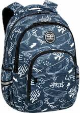 Koolikott Coolpack Basic Plus Street Life, valge/tumesinine