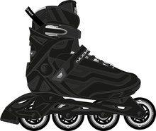 Rulluisud Nijdam N20AM01-BLK-40, must, 40