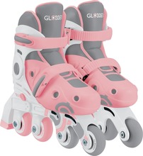 Rulluisud Globber Learning Skates 2 in 1, 30-33, valge/roosa/hall