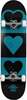 Rula Heart Supply Quadron Logo, 8, teal/must/sinine