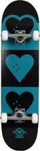 Rula Heart Supply Quadron Logo, 8, teal/must/sinine
