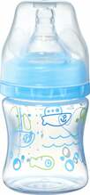 Beebipudel BabyOno Wide Neck, 402/03, 120 ml, alates 0 k, sinine