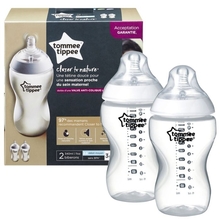 Lutipudelite komplekt Tommee Tippee Natural Start, 3+ kuud, 2x340 ml