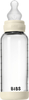 Toidupudel BIBS Glass Baby Bottle Round, silikoon, Medium Flow, 240 ml, Ivory