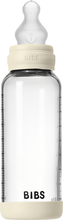 Toidupudel BIBS Glass Baby Bottle Round, silikoon, Medium Flow, 240 ml, Ivory