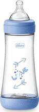 Lutipudel Chicco Perfect 5, silikoon, sinine, 4+ kuud, 300 ml