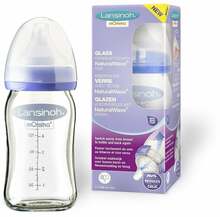 Lutipudel Lansinoh klaasist, lutt kaasas, 160 ml
