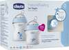 Toitmiskomplekt Chicco NaturalFeeling, 3-osaline, 0+ kuud, 250 ml, helesinine