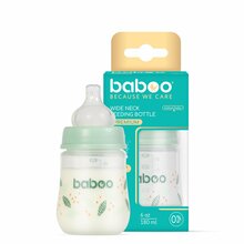 Koolikutevastane lutipudel Baboo, laia kaelaga, Peachy Keen, 180 ml, 0+ kuud