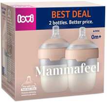 Pudelite komplekt Lovi Mammafeel, 2 tk, 150 ml, roosa