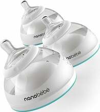 Toidupudelite komplekt Nanobebe, 150 ml, 0+ kuud, türkiissinine, 3 tk