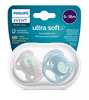 Lutt Philips Avent SCF091/15 Ultra Soft Deco, 6-18 kuud, sinine/hall, 2 tk