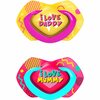Silikoonist sümmeetriline lutt Canpol Babies Neon Love 6-18 kuud, 22/653pin, roosa, 2 tk