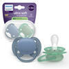 Lutt Philips Avent SCF091/42 Ultra Soft, 6-18 kuud, hall/roheline, 2 tk