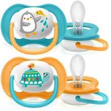 Lutt Philips Avent Ultra Air Animals SCF080/07, 6-18 kuud, sinine/oranž, 2 tk