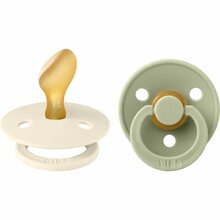 Anatoomiline lutt BIBS Colour Size 2, Ivory/Sage, 6-18 kuud, 2 tk
