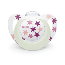 Lutt Nuk Star Night silikoon, 6-18 kuud, SU21, 1 tk