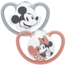 Silikoonlutt NUK Space Disney Mickey 18-36 kuud, 2 tk