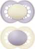 Lutt MAM Baby Original 6+ kuud, valge/lilla, 2 tk