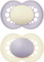 Lutt MAM Baby Original 6+ kuud, valge/lilla, 2 tk