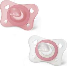 Silikoonlutt Chicco Physioforma mini soft 2-6 kuud, 2 tk, valge ja roosa
