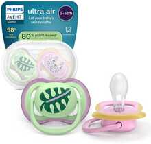 Lutt Philips Avent SCF087/13 Ultra Air, 6-18 kuud, roheline/roosa, 2 tk