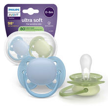 Lutt Philips Avent SCF091/37 Ultra Soft, 0-6 kuud, roheline/sinine, 2 tk
