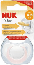 Latekssiga lutt NUK Star 0-6 kuud, 1 tk