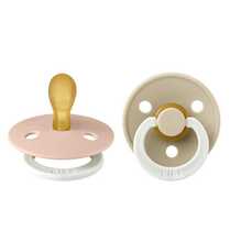 Lutid BIBS SYMETRICAL NIGHT 6-18 kuud, Vanilla/Blush, 2 tk