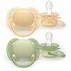Lutt Philips Avent SCF091/45 Ultrasoft, 6-18 kuud, kollane/roheline, 2 tk