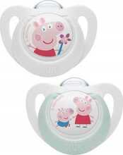 Silikoonlutt NUK Peppa 6-18 k, 2 tk