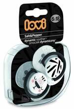 Silikoonist dünaamiline lutt Lovi Salt & Pepper 6-18 kuud, 22/879, 2 tk