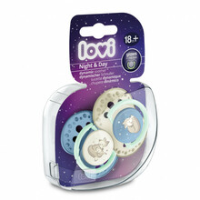 Lovi Night&Day Boy dünaamiline silikoonlutt 18+ kuud, 22/916, 2 tk, sinine
