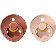 Lutt BIBS Colour Natural Rubber Size 1, 0-6 kuud, Woodchuck/Blush, 2 tk