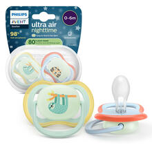 Lutt Philips Avent SCF376/24 Ultra Air Night Time, 0-6 kuud, helesinine/heleroheline, 2 tk