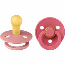 Lutt BIBS Colour Natural Rubber Size 1, 0+ kuud, Dusty Pink/Coral, 2 tk