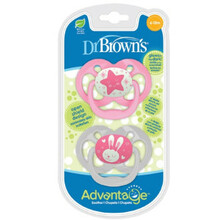 Pimedas helendav lutt DR. BROWNS PA22003, 6-18 kuud, roosa, 2 tk
