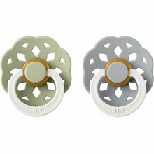 Lutt BIBS Boheme Natural Rubber Night, 6-18 kuud, salvei/pilv, 2 tk