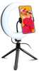 Statiiv SBS Tripod 20cm LED ring light, must/valge