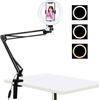 Lauastatiiv Puluz 20 cm LED rõngasvalgustiga PKT3089B