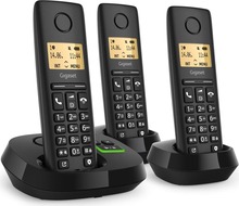 Juhtmevaba telefon Gigaset PURE 100 AM Trio, must