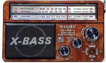 Raadio Waxiba X-Bass, must/pruun